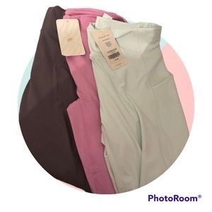 NWTFabeletics leggings 3 pair colors&descrip. below. pink45 mint45 gray/capri$40